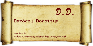 Daróczy Dorottya névjegykártya